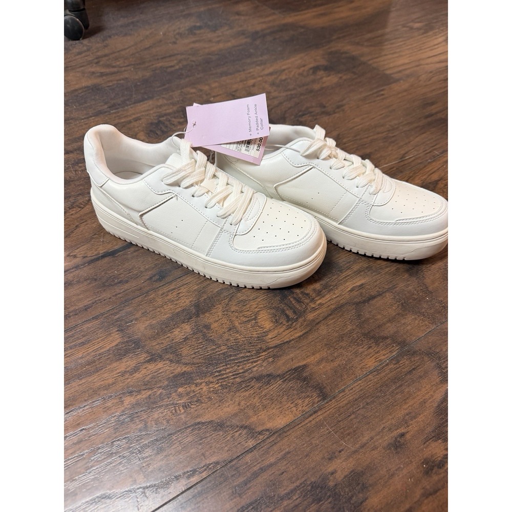 New Shoes WILD FABLE Lola Lace-Up Sneakers 87930193 White SIZE 10
